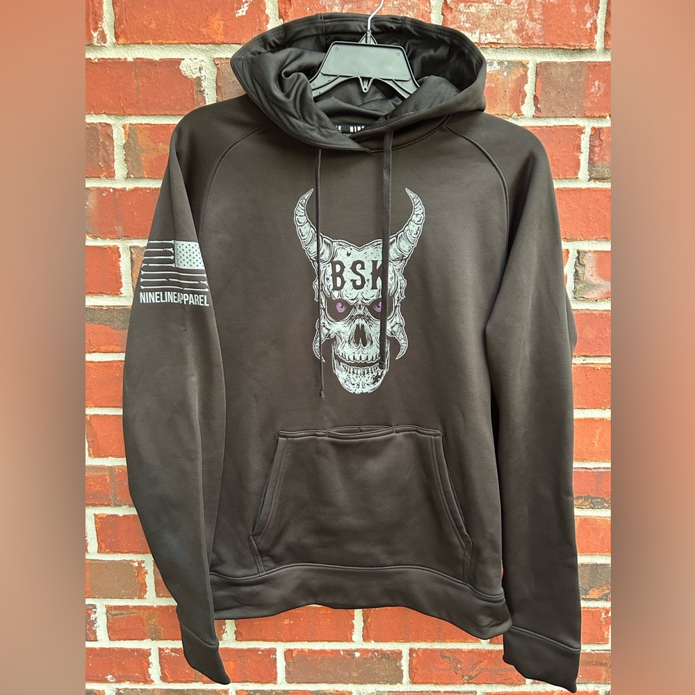 Nine Line Apparel WWE WWF Undertaker Bone Street Krew BSK Hooded L SweatShirt E8